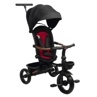 Bicicletă cu trei roți Caretero Saber, Negru | Roșu