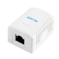 Priză pentru montare pe perete Cablexpert NCAC-1F5E-01, Alb Priză pentru montare pe perete Cablexpert NCAC-1F5E-01, Alb