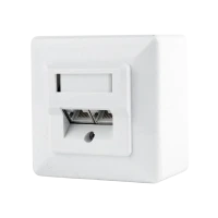 Priză pentru montare pe perete Cablexpert MVS-2S6-01, Alb Priză pentru montare pe perete Cablexpert MVS-2S6-01, Alb