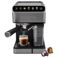 Cafetiera manuala Polaris PCM1540, 1400W, Oțel inoxidabil Cafetiera manuala Polaris PCM1540, 1400W, Oțel inoxidabil