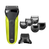 Электробритва мужская Braun 300BT, Черный | Зелёный