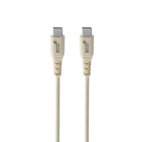 Кабель для зарядки и синхронизации Cellularline Become Eco Cable, USB Type-C/USB Type-C, 1,2м, Бежевый Кабель для зарядки и синхронизации Cellularline Become Eco Cable, USB Type-C/USB Type-C, 1,2м, Бежевый
