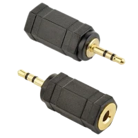 Аудио адаптер Cablexpert A-3.5F-2.5M, 3.5mm 3-pin (F) - 2.5mm 3-pin (M), Чёрный
