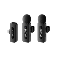 Microfon portabil pentru înregistrare vocală Boya BY-V2 V2.0, Fără fir, Negru