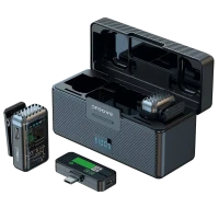 Microfon portabil pentru înregistrare vocală Proove Ripple, Fără fir/Cu fir, Negru
