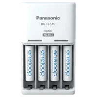 Încărcător Acumulatori Panasonic K-KJ51MCD04E, Alb