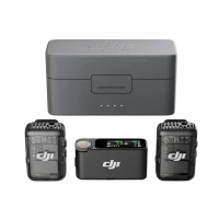 Microfon portabil pentru înregistrare vocală DJI Mic 2 (2 TX + 1 RX + Charging Case), Fără fir, Negru