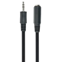 Аудиокабель Cablexpert CCA-423-3M, 3.5mm 3-pin (F) - 3.5mm 3-pin (M), 3м, Чёрный