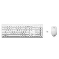 Клавиатура и мышь HP 230, Беспроводное, Белый