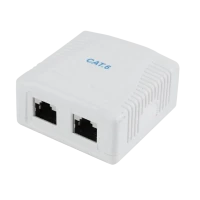 Priză pentru montare pe perete Cablexpert NCAC-2F6-01, Alb Priză pentru montare pe perete Cablexpert NCAC-2F6-01, Alb