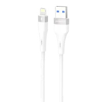 Cablu USB (Lightning), Proove Light Silicone Plus USB to Lightning 2.4A (1m), White