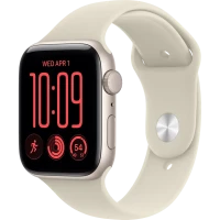 Apple Watch SE 3 44mm Aluminum Case with Sand Sport Band - M/L MJL54 GPS, Starlight