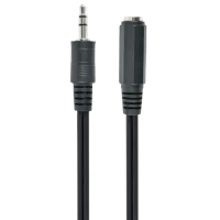 Аудиокабель Cablexpert CCA-423-2M, 3.5mm 3-pin (F) - 3.5mm 3-pin (M), 2м, Чёрный