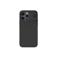 Husă Nillkin iPhone 14 Pro, CamShield Silky Silicone, Negru
