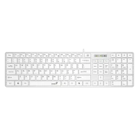 Клавиатура Genius SlimStar 126, Проводное, Белый