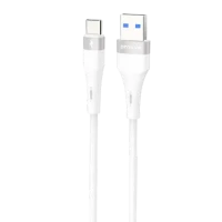 Cablu USB (Type-C), Proove Light Silicone Plus USB to Type-C 3A (1m), White