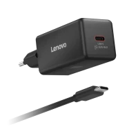 Lenovo USB-C 65W Mini GaN Charger, 1xUSB-C, (WxDxH): 61.25x32.6x32.6 mm, Weight: 110 g., USB-C cable