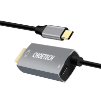 Adaptor USB Choetech XCH-M180, USB Type-C (F) - HDMI (F), 1,8m, Argintiu