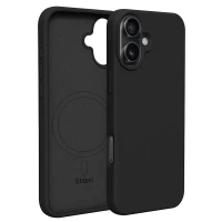 Чехол Etteri Silicone Mag case для iPhone 16 Plus, Чёрный