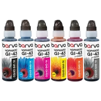 Recipient de cerneală Barva CGI43-1K-MP, 100ml, Pachet multiplu cu 6 culori