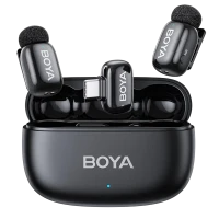 Microfon portabil pentru înregistrare vocală Boya mini 2-02, Fără fir, Negru