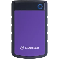 Внешний портативный жесткий диск Transcend StoreJet 25H3P, 1 ТБ, Серый/Фиолетовый (TS1TSJ25H3P)