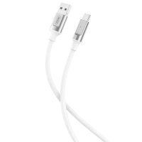 Cable de date XO NB251, USB Type-A/USB Type-C, 1m, Alb
