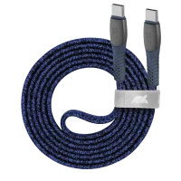 Cablu de încărcare și date Rivacase PS6105, USB Type-C/USB Type-C, 1,2m, Albastru