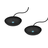 Microfon pentru camera Logitech GROUP Expansion Mics, Fără fir, Negru