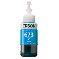 Контейнер с чернилами Epson T673, 70мл, Голубой