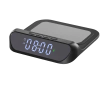 Ceas cu alarmă Cellularline Smart Clock, Negru Ceas cu alarmă Cellularline Smart Clock, Negru