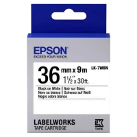 Cartuş de bandă Epson LK-7WBN, 36 mm x 9 m Cartuş de bandă Epson LK-7WBN, 36 mm x 9 m