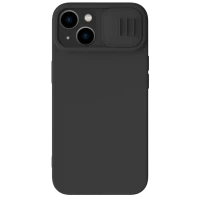 Husă Nillkin iPhone 15 Plus, CamShield Silky Silicone, Elegant Black