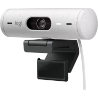 Cameră Web Logitech BRIO 500, Full-HD 1080P, Alb