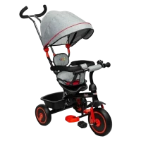 Bicicletă cu trei roți Caretero Buzz, Gri | Roșu