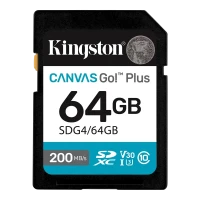 Card de Memorie Kingston Canvas Go! Plus, 64GB (SDG4/64GB) Card de Memorie Kingston Canvas Go! Plus, 64GB (SDG4/64GB)
