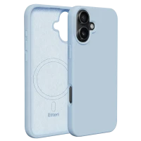 Чехол Etteri Silicone Mag case для iPhone 16 Plus, Голубой