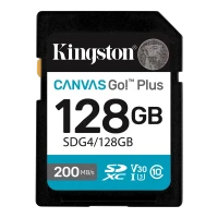 Card de Memorie Kingston Canvas Go! Plus, 128GB (SDG4/128GB) Card de Memorie Kingston Canvas Go! Plus, 128GB (SDG4/128GB)