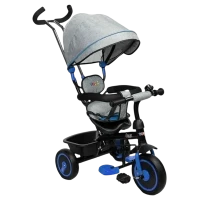 Bicicletă cu trei roți Caretero Buzz, Gri | Albastru