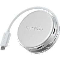 Satechi OntheGo™ 5-in-1 Multiport Silver, USB-C Host, USB-C PD60W, USB-C 3.2Gen1, USB-A 3.2Gen1, SD