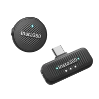 Microfon portabil pentru înregistrare vocală Insta360 Mic Air (1 TX + 1 RX), Fără fir, Negru