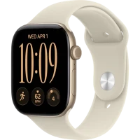 Apple Watch Series 12 GPS, 46mm Light Gold Aluminium Case with Sand Sport Band - S/M MJEN4