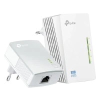 Wi-Fi + Powerline adapter TP-LINK TL-WPA4220 KIT, AV600, 600 Mbps, Alb
