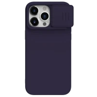 Husă Nillkin iPhone 15 Pro, CamShield Silky Silicone, Dark Purple