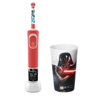 Электрическая зубная щетка Braun Kids D100 StarWars, Красный Электрическая зубная щетка Braun Kids D100 StarWars, Красный
