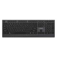Keyboard Gembird KB-MCH-06-CYRL, Slimline, Chocolate type, 1.8m, USB-A + C, EN/RU, Black