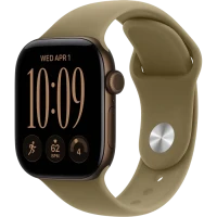 Apple Watch Series 12 GPS, 42mm Dark Bronze Aluminium Case with Olive Sport Band - S/M MJEF4