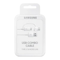 2in1 Cable Samsung, Type-C+Micro-USB, White EU