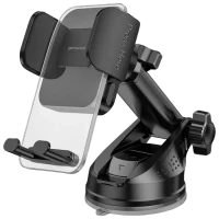 Car Holder Proove Crystal Clamp Plus Suction Type Car Mount Black