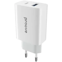 Incarcator Proove, Rapid 20W, USB+Type-C, (fara cablu),White